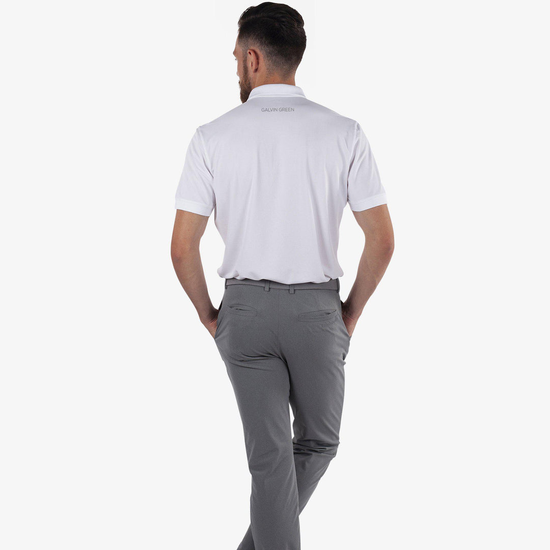 Max Tour is a Breathable short sleeve golf shirt for Men in the color White(5)