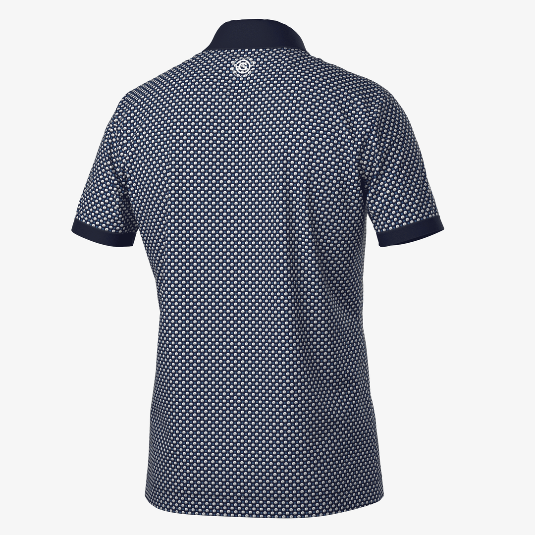 Mate is a Breathable short sleeve golf shirt for Men in the color Cool Grey/Navy(7)