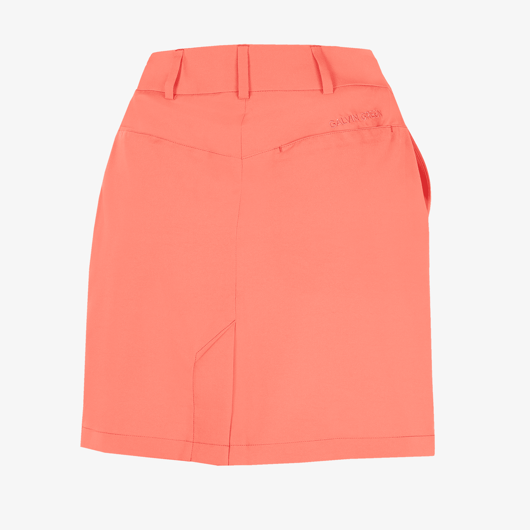 Nessa is a Breathable golf skirt with inner shorts for Women in the color Coral(8)