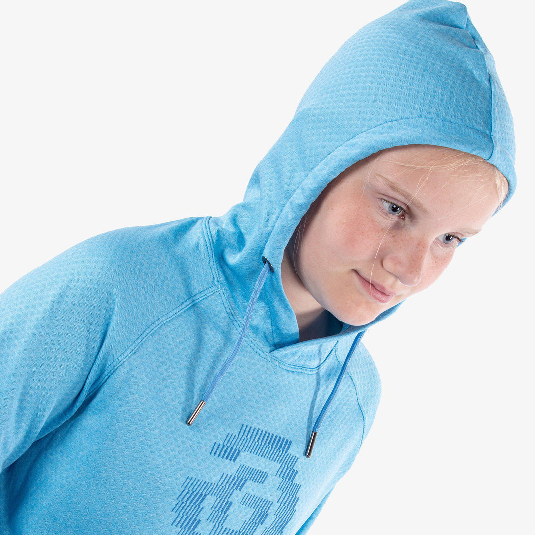 Ryker is a Insulating golf sweatshirt for Juniors in the color Alaskan Blue Melange(5)