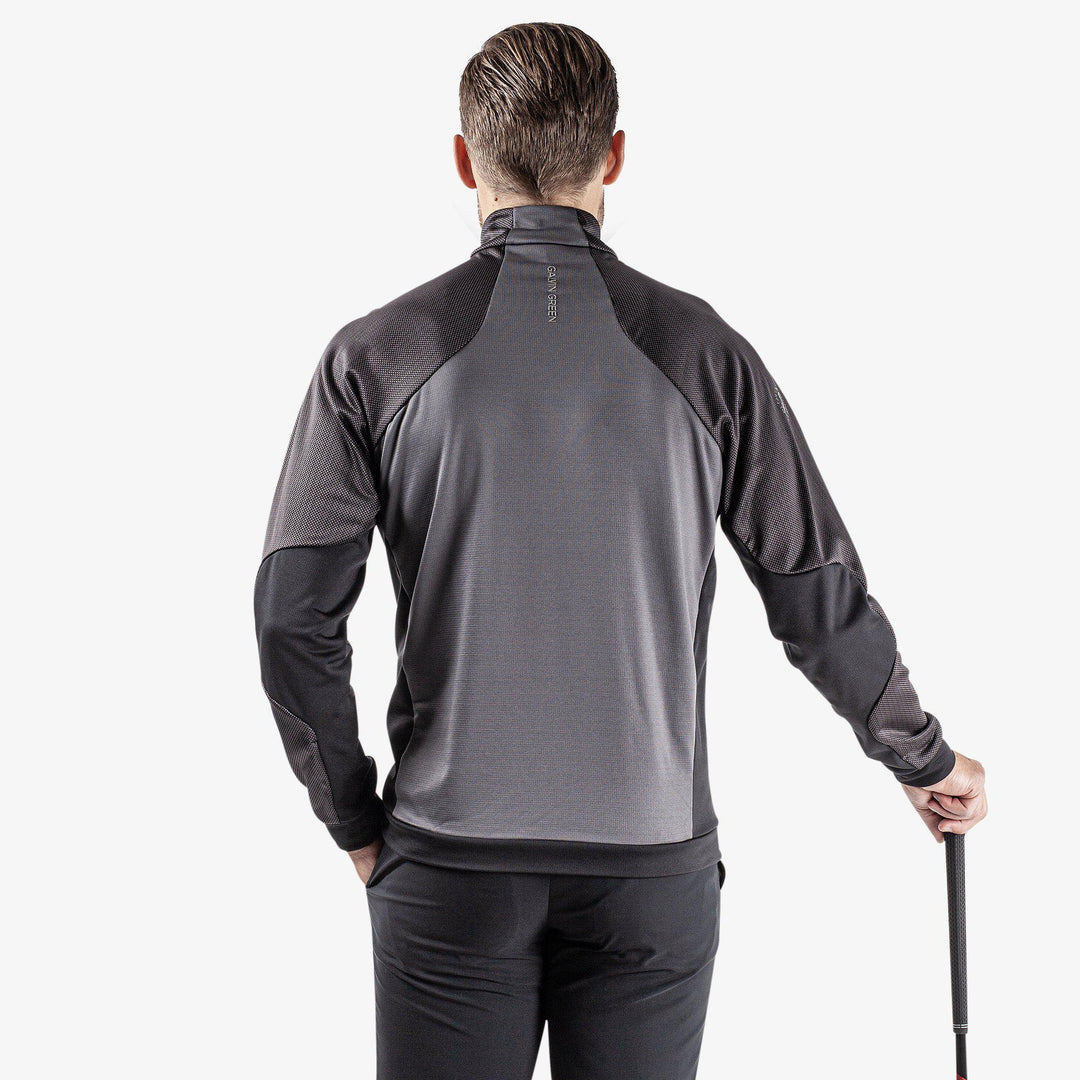 Donald is a Insulating golf mid layer for Men in the color Forged Iron/Black (7)