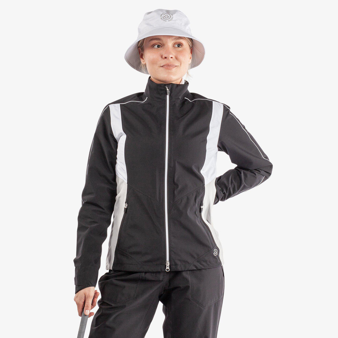 Ally is a Waterproof Jacket for Women in the color Black/Cool Grey/White(1)