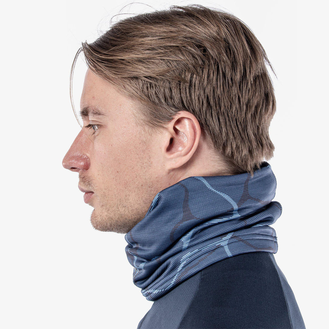 Dugan is a Insulating golf neck warmer in the color Blue/Navy(4)