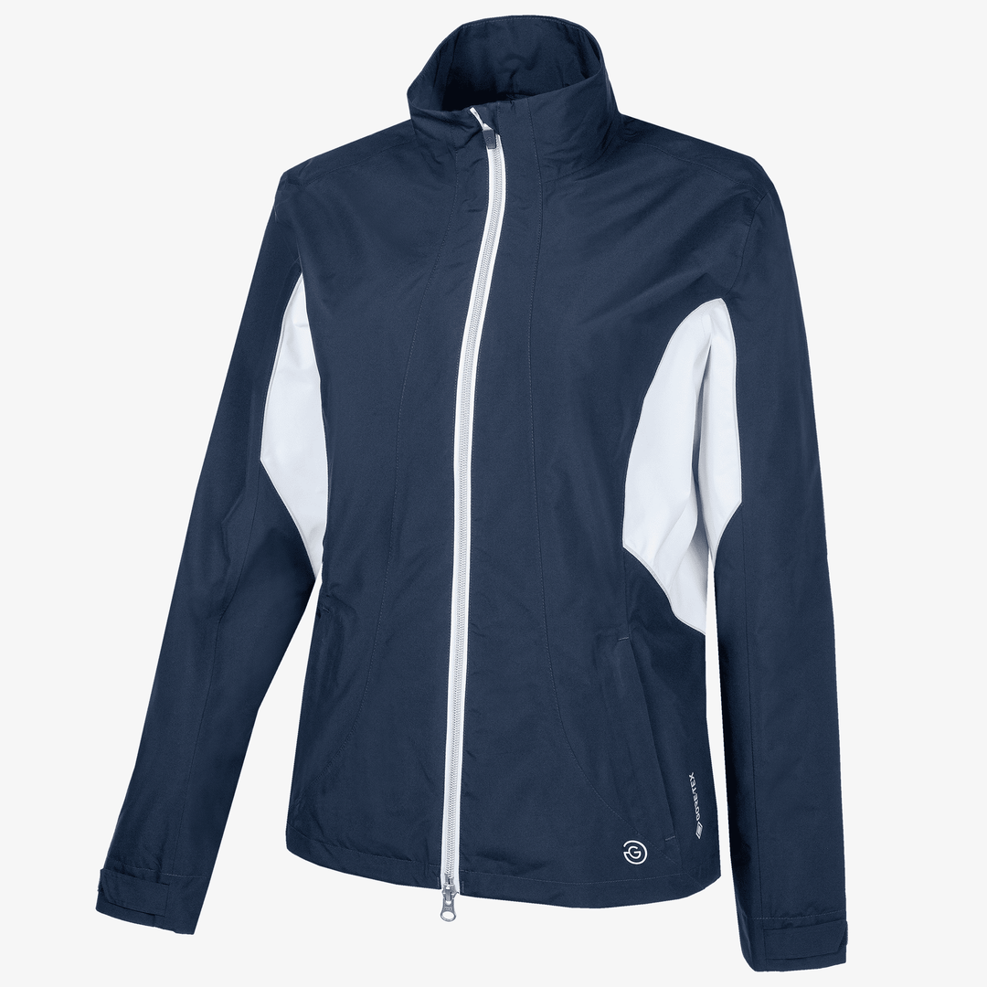 Aida is a Waterproof jacket for Women in the color Navy/White/Cool Grey(0)