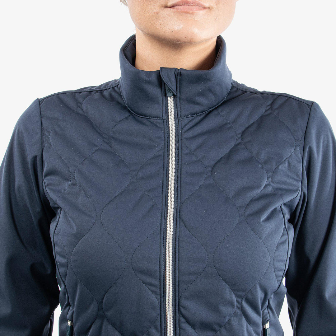 Leora is a Windproof and water repellent golf jacket for Women in the color Navy(4)