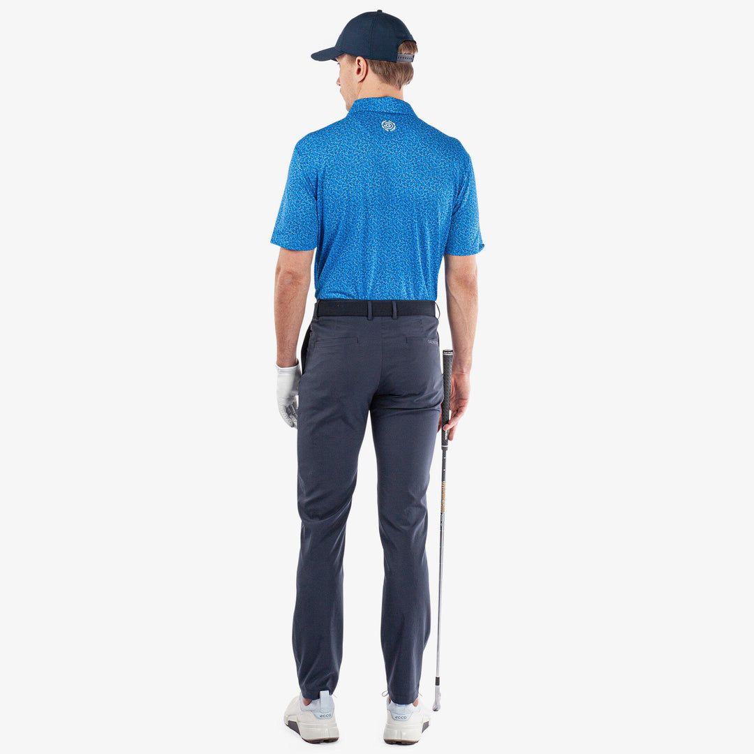 Mani is a Breathable short sleeve golf shirt for Men in the color Blue(7)