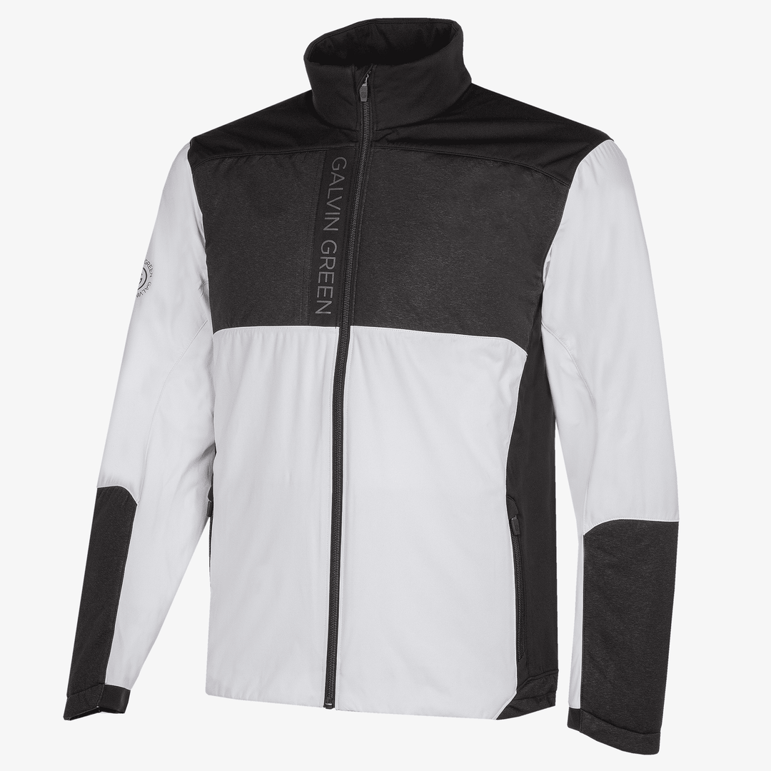 Layton is a Windproof and water repellent golf jacket for Men in the color White/Black(0)