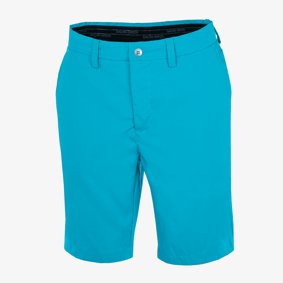 Percy is a Breathable golf shorts for Men in the color Aqua(0)