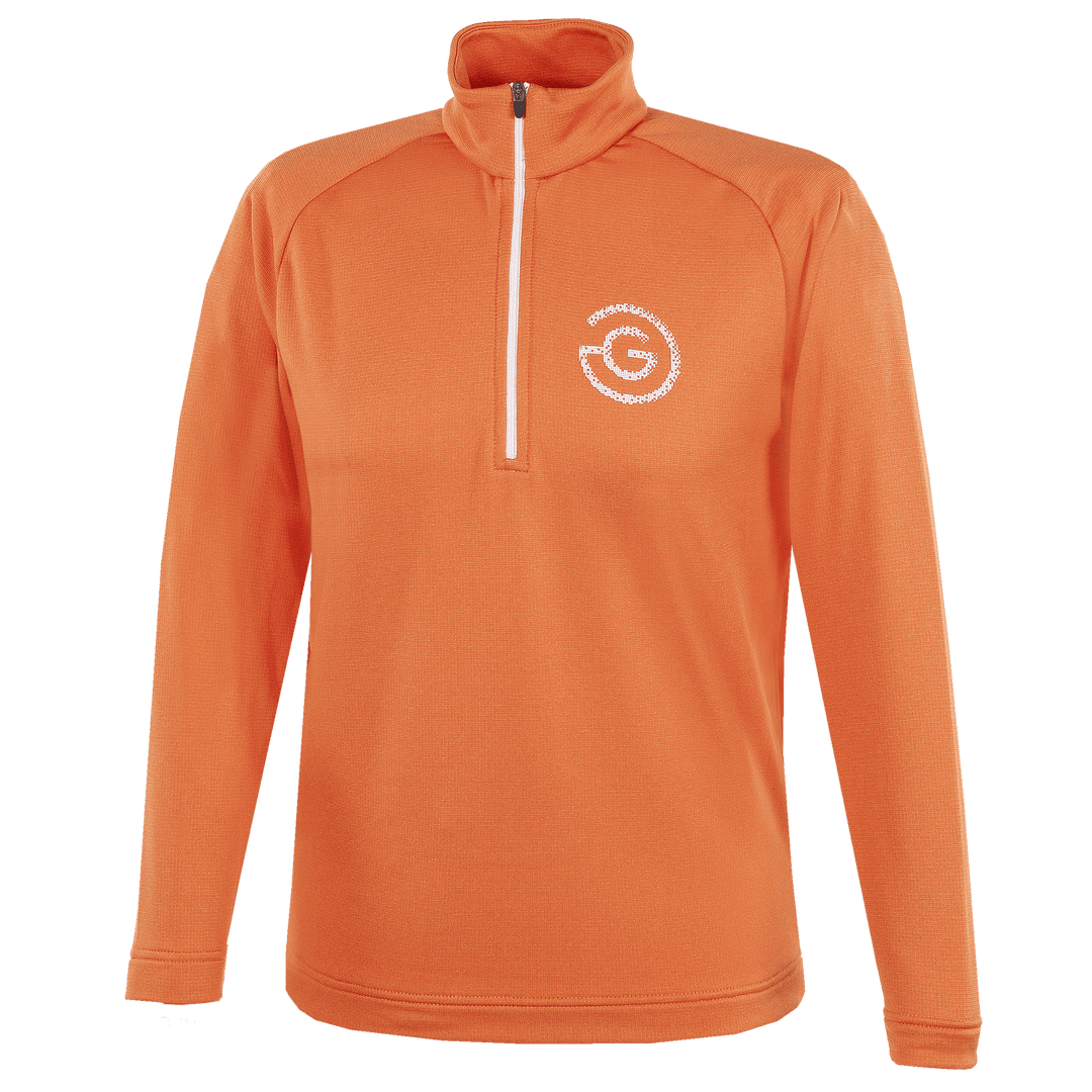 Raz is a Insulating golf mid layer for Juniors in the color Orange(0)
