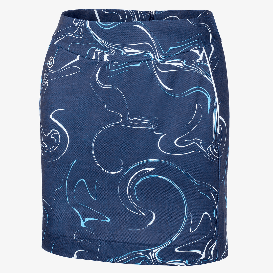 Mabel is a Breathable golf skirt with inner shorts for Women in the color Navy/White/Blue Bell(0)