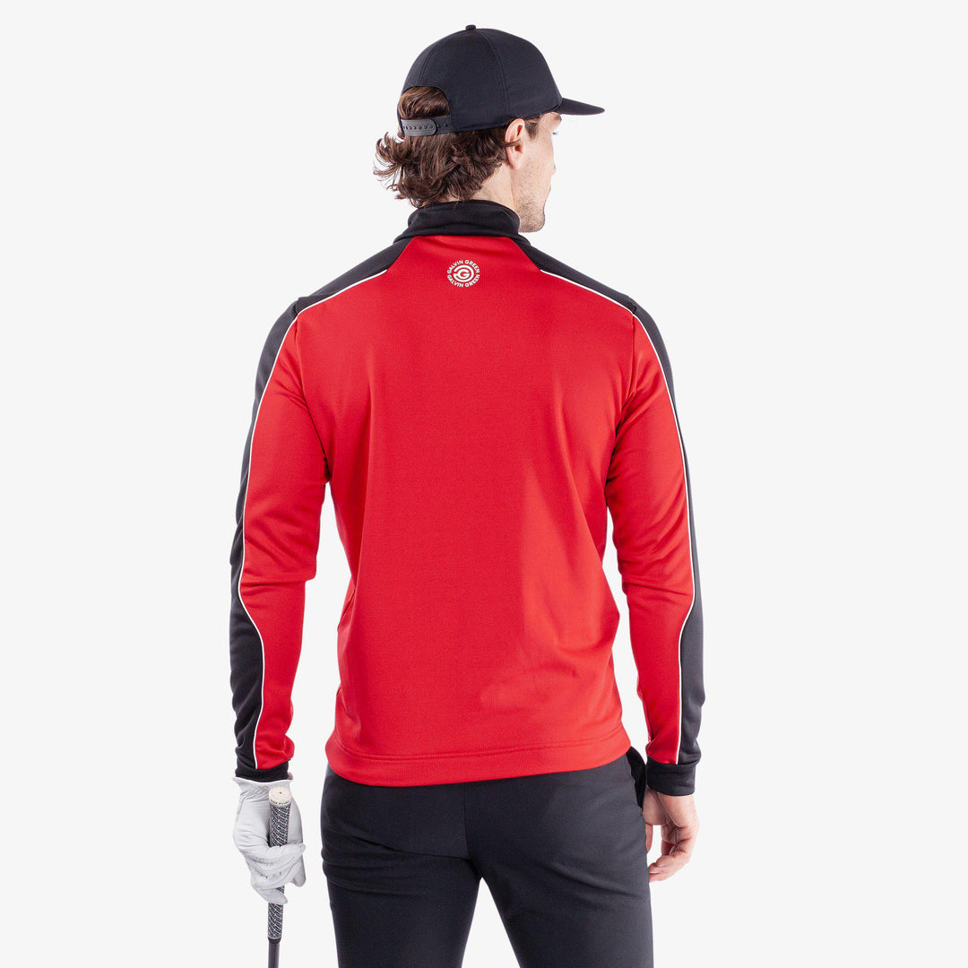 Dave is a Insulating golf mid layer for Men in the color Red/Black(5)