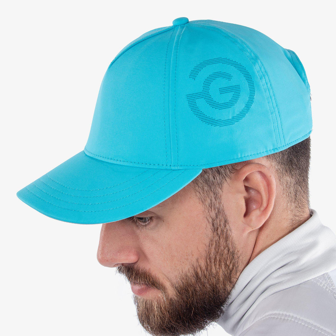Sanford is a Lightweight solid golf cap in the color Aqua(2)