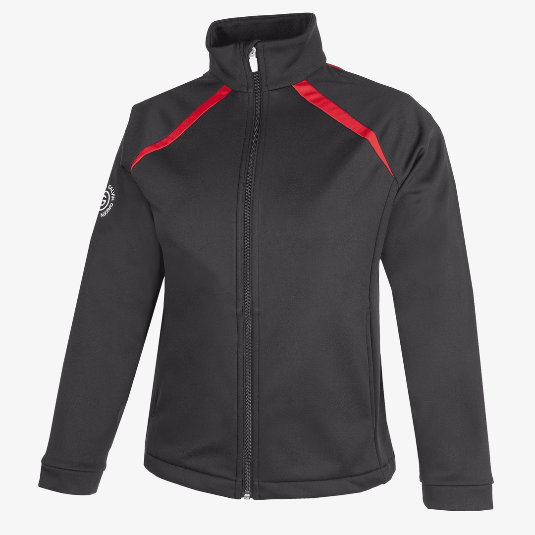 Reine is a Windproof and water repellent golf jacket for Juniors in the color Black(0)