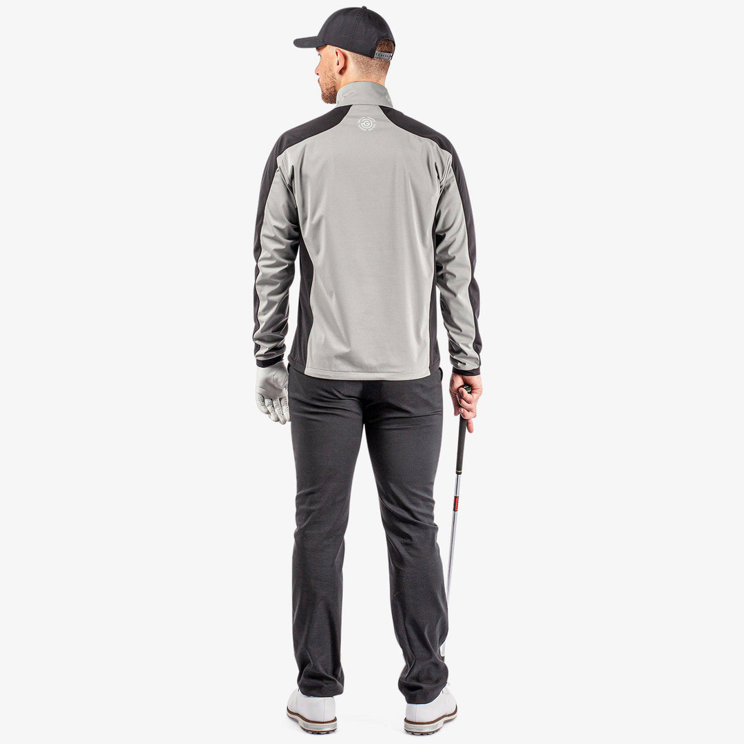 Lawrence is a Windproof and water repellent golf jacket for Men in the color Sharkskin/Black(8)