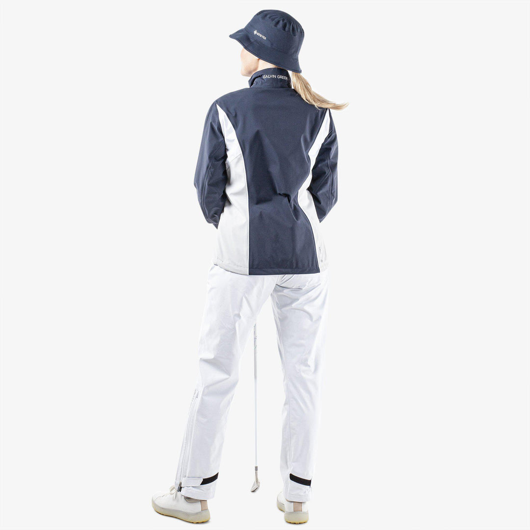 Ally is a Waterproof Jacket for Women in the color Navy/Cool Grey/White(7)