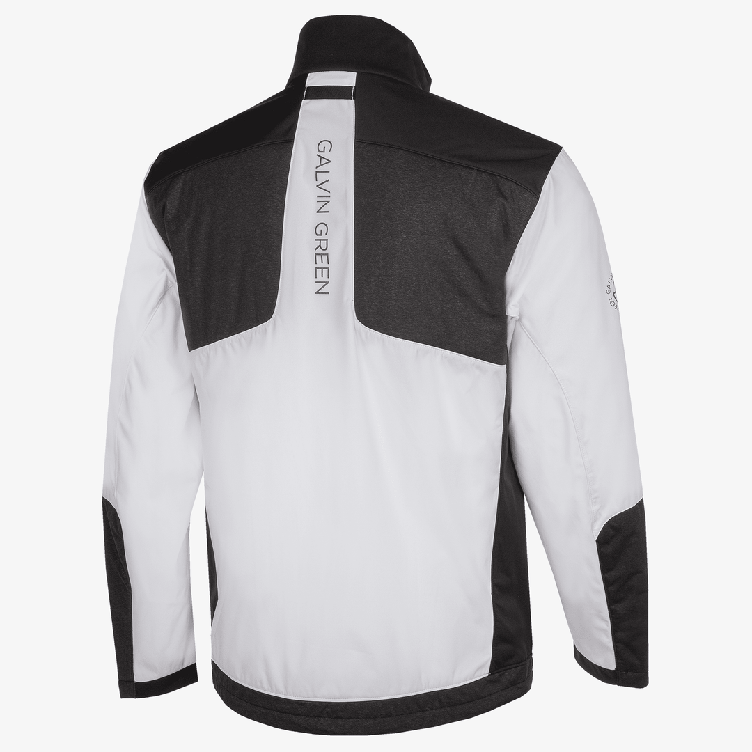 Layton is a Windproof and water repellent golf jacket for Men in the color White/Black(8)