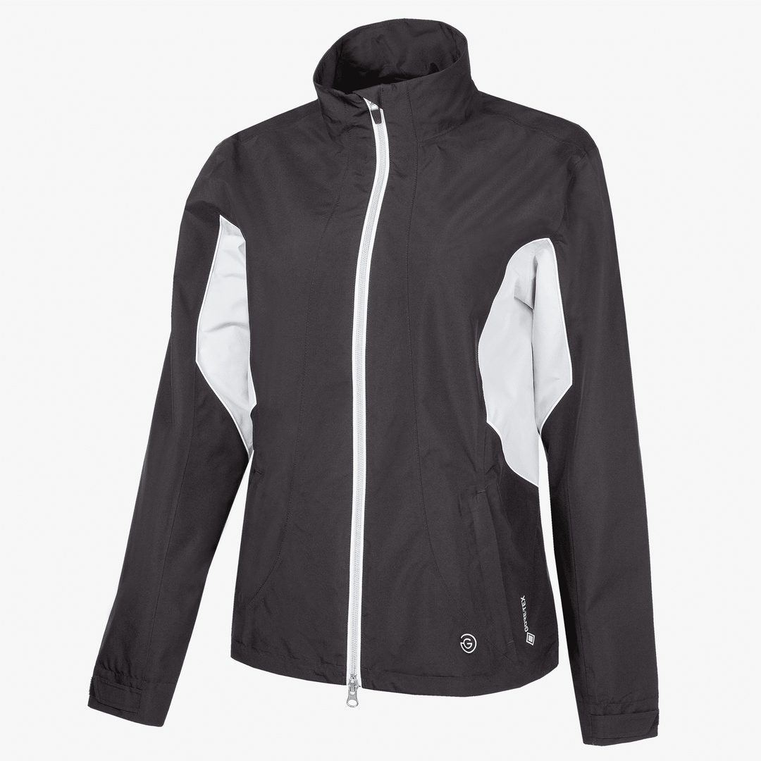 Aida is a Waterproof jacket for Women in the color Black/Cool Grey/White(0)