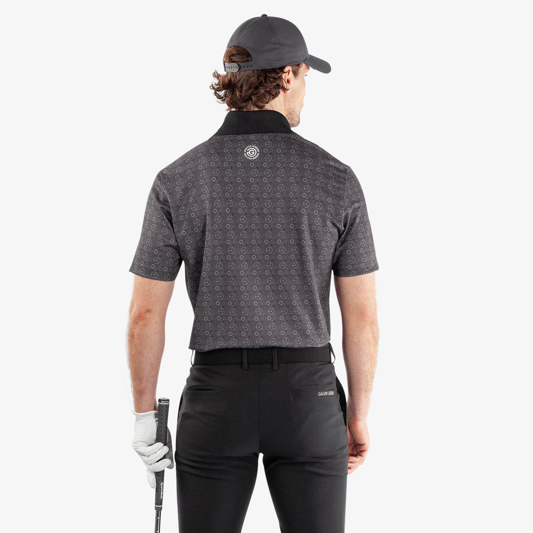 Miracle is a Breathable short sleeve golf shirt for Men in the color Sharkskin/Black(4)