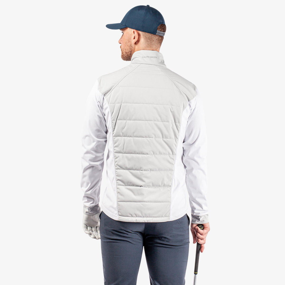 Leonard is a Windproof and water repellent jacket for  in the color Cool Grey/White(8)