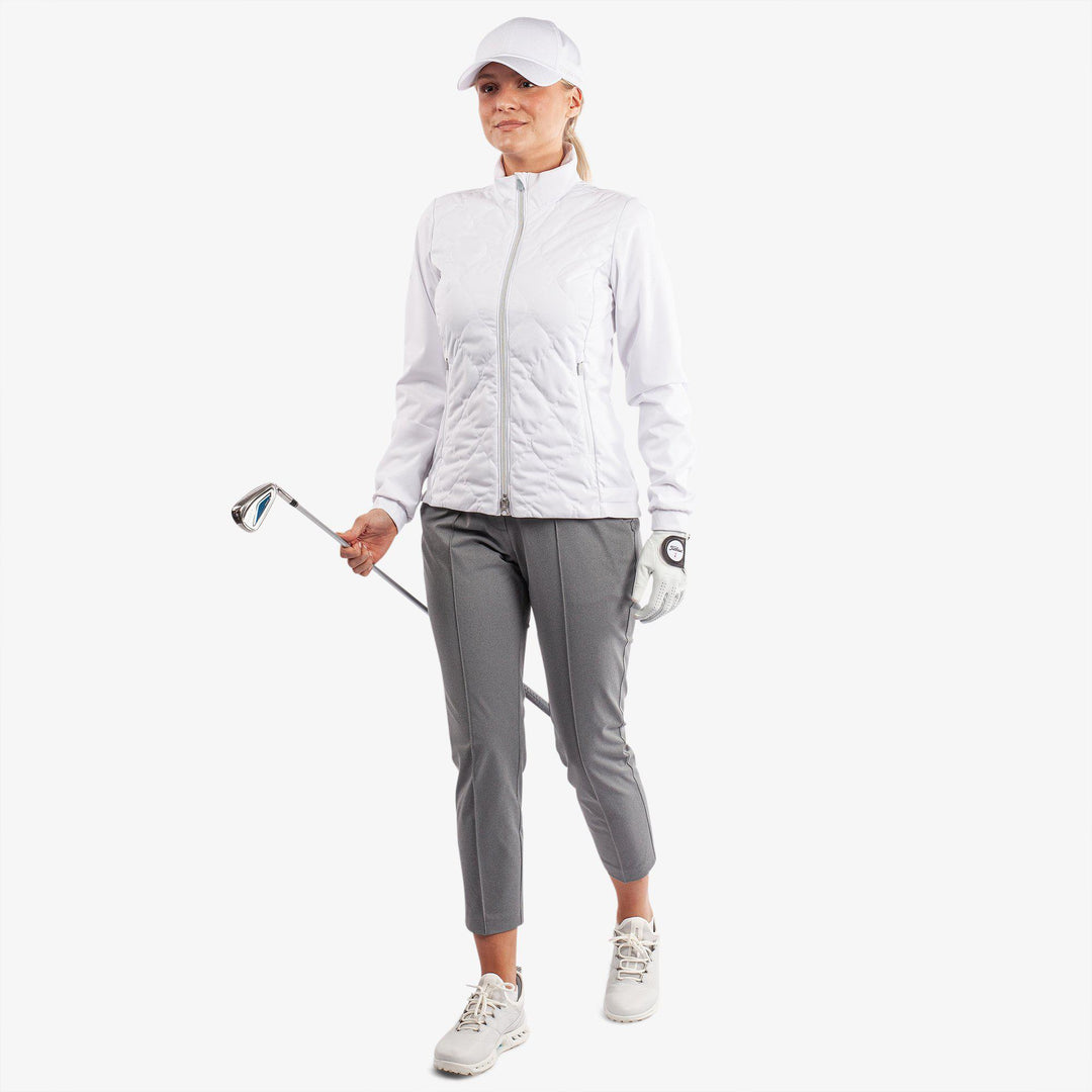 Leora is a Windproof and water repellent golf jacket for Women in the color White(2)