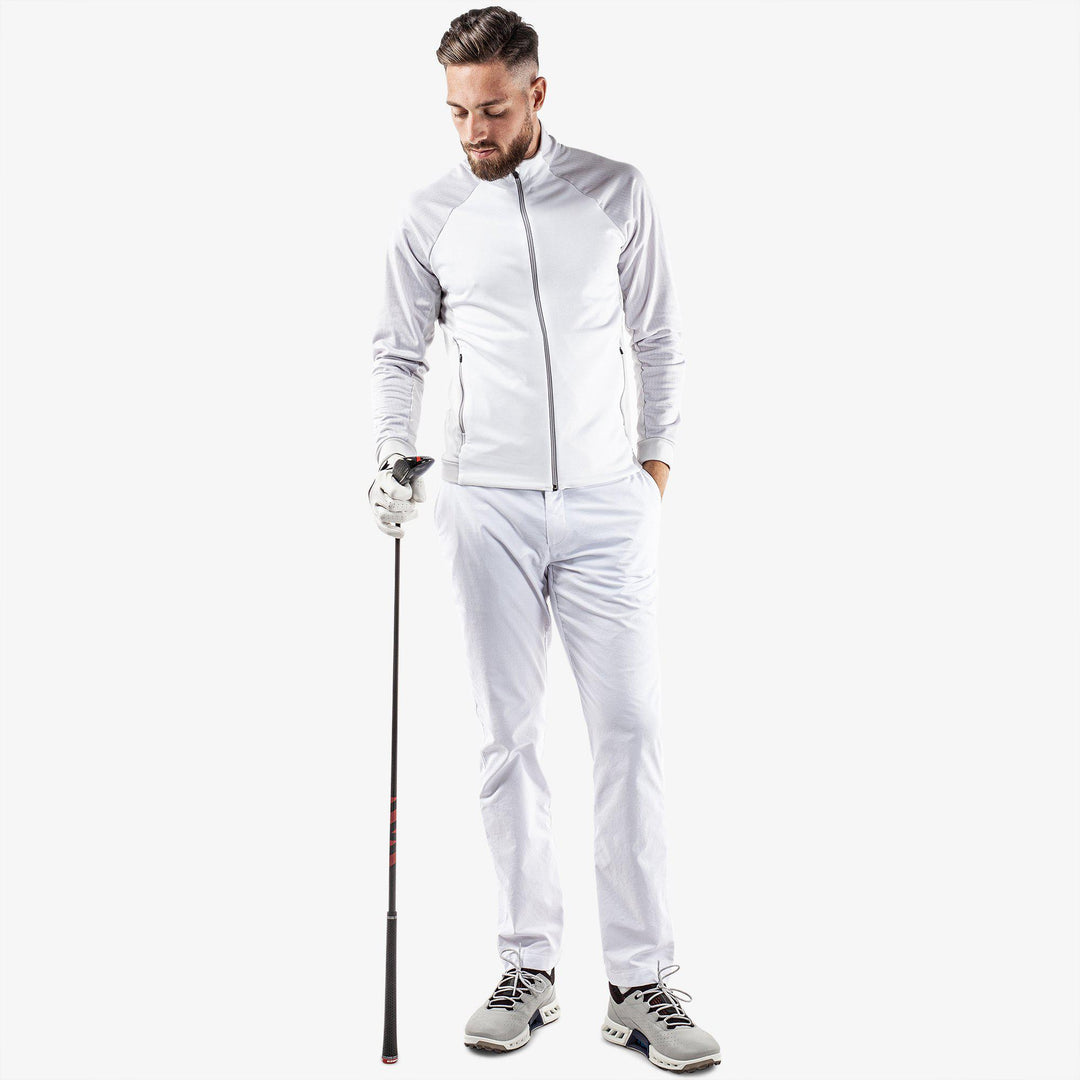 Donald is a Insulating golf mid layer for Men in the color White/Cool Grey(2)