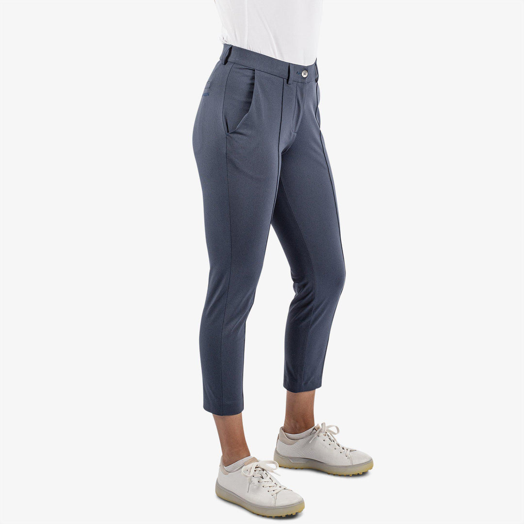 Nora is a Breathable golf pants for Women in the color Navy melange(1)
