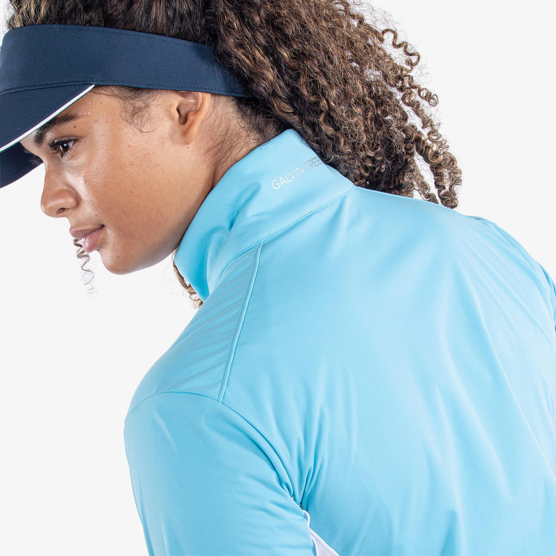 Larissa is a Windproof and water repellent golf jacket for Women in the color Alaskan Blue/White(6)