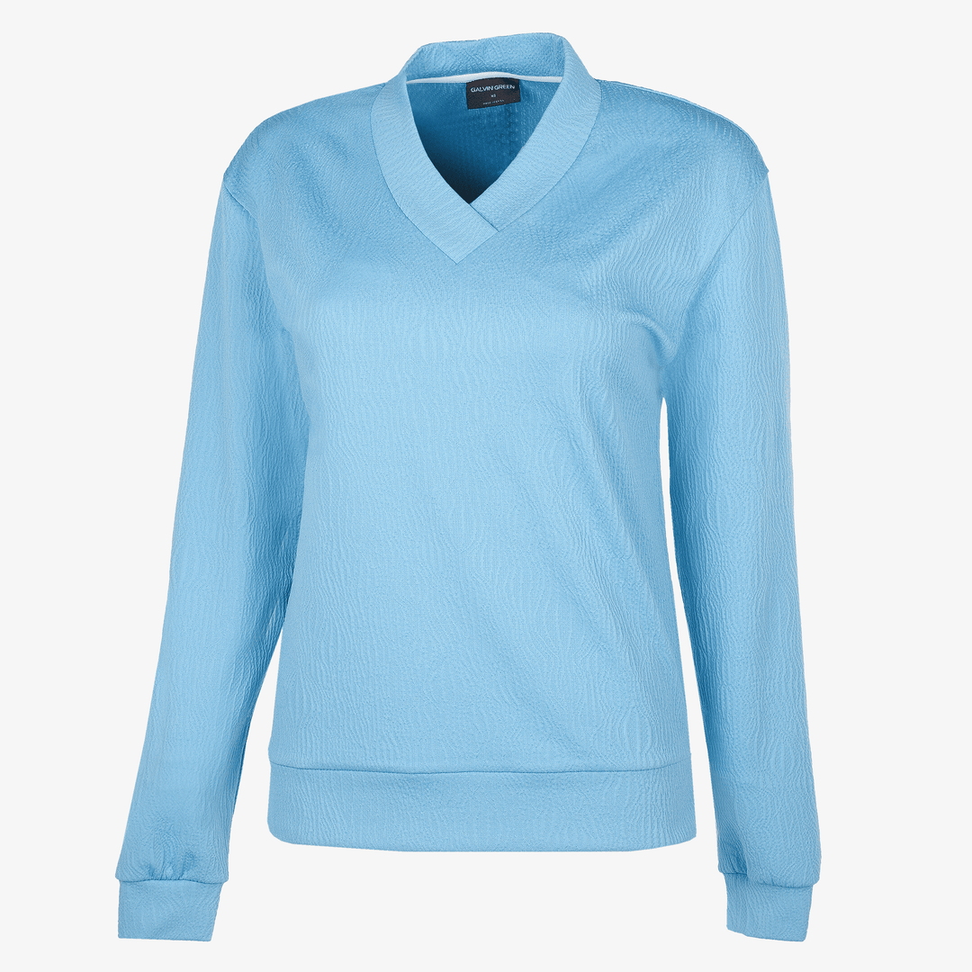 Donya is a Insulating golf mid layer for Women in the color Alaskan Blue(0)