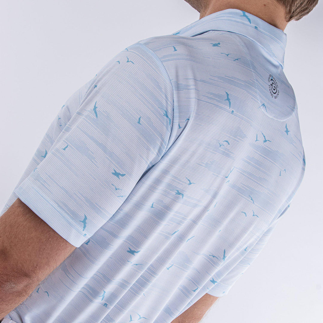 Marin is a Breathable short sleeve golf shirt for Men in the color Light Blue(6)