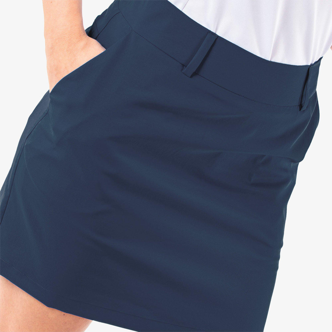 Nessa is a Breathable golf skirt with inner shorts for Women in the color Navy(3)
