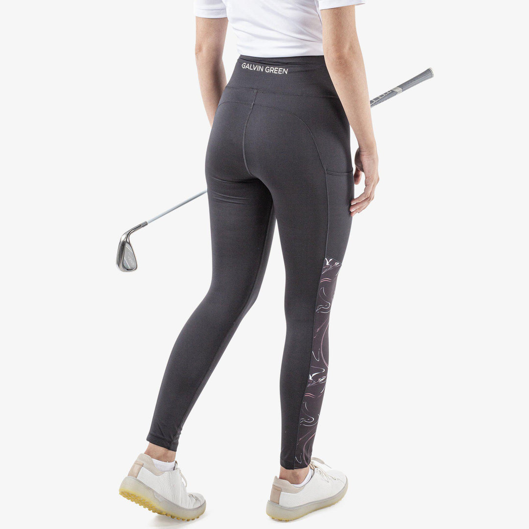 Nicci is a Breathable and stretchy golf leggings for Women in the color Black(5)