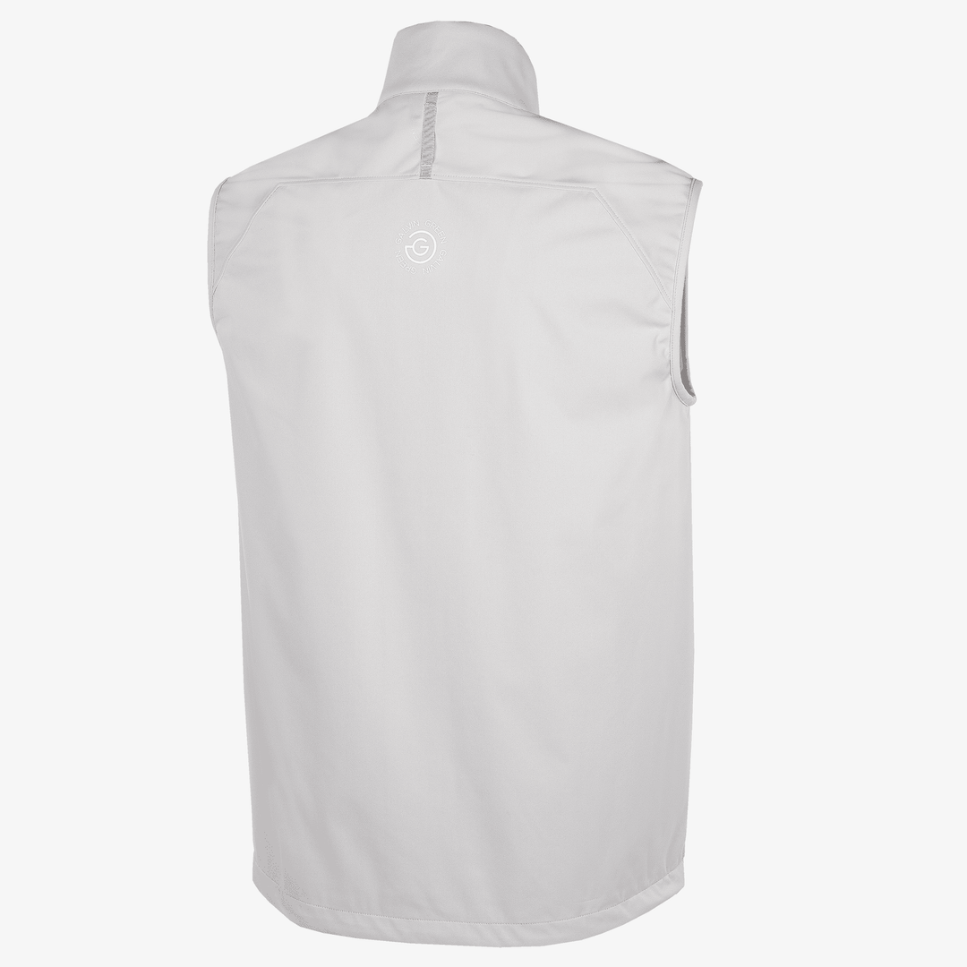 Lathan is a Windproof and water repellent golf vest for Men in the color White/Cool Grey(8)