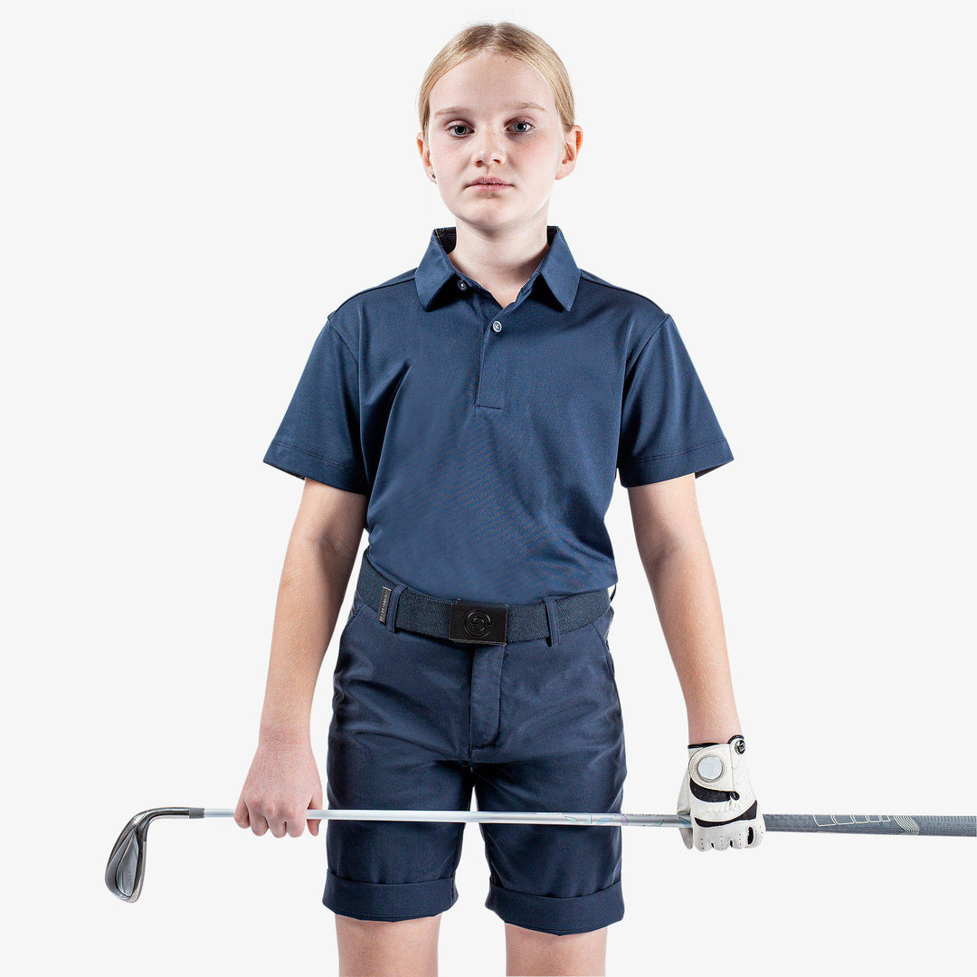 Rylan is a Breathable short sleeve golf shirt for Juniors in the color Navy(1)