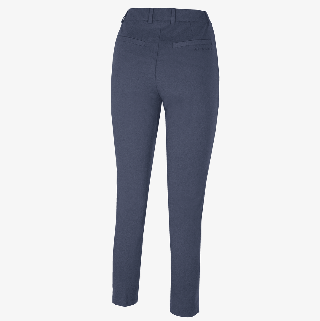 Nora is a Breathable golf pants for Women in the color Navy melange(8)