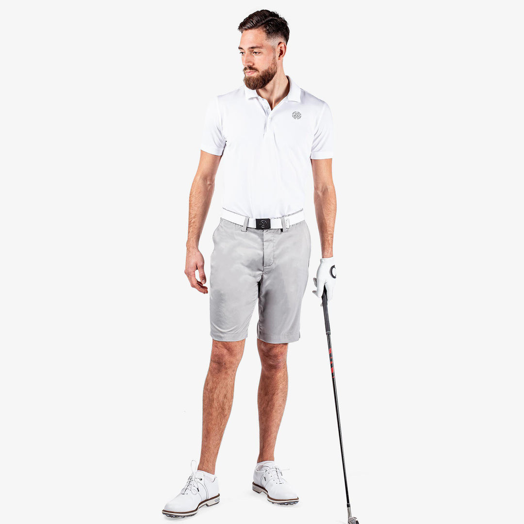Percy is a Breathable golf shorts for Men in the color Light Grey(2)