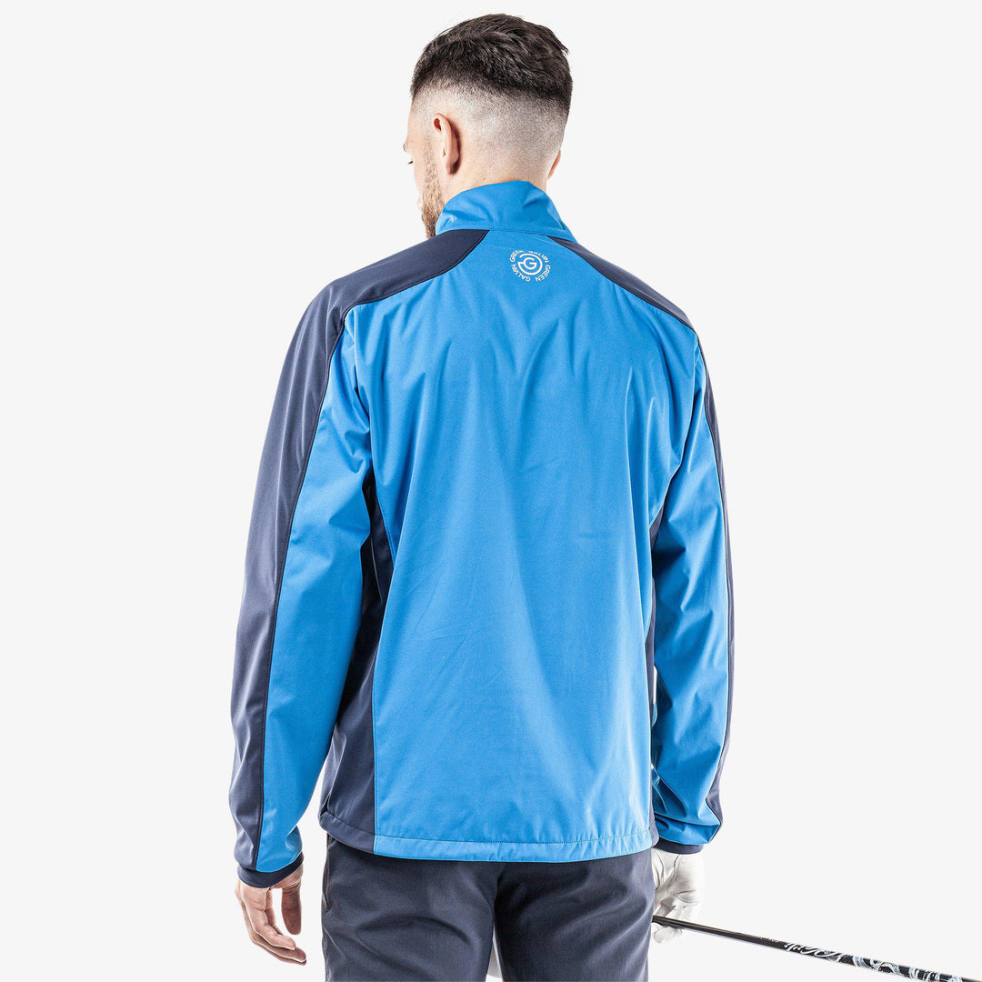 Lawrence is a Windproof and water repellent golf jacket for Men in the color Blue/Navy/White(5)