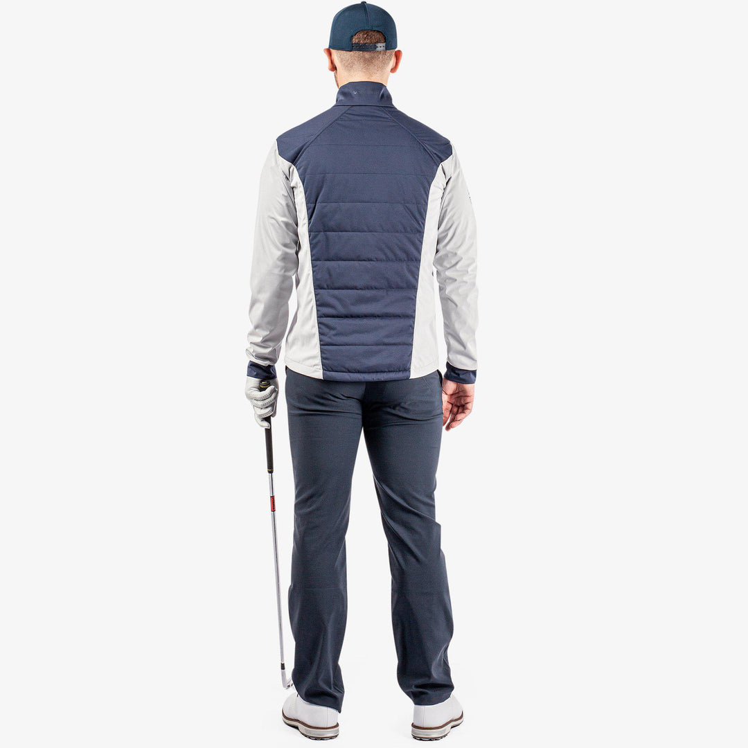 Leonard is a Windproof and water repellent jacket for  in the color Navy/Cool Grey(9)