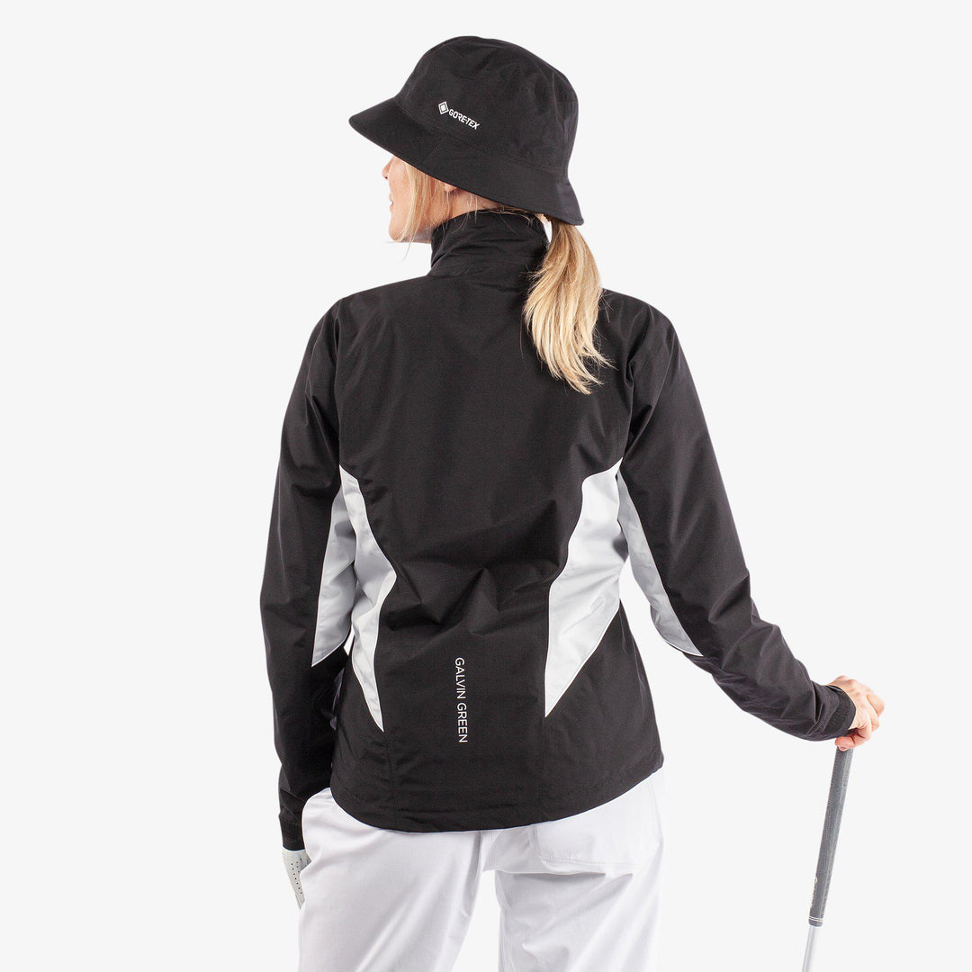 Aida is a Waterproof jacket for Women in the color Black/Cool Grey/White(7)