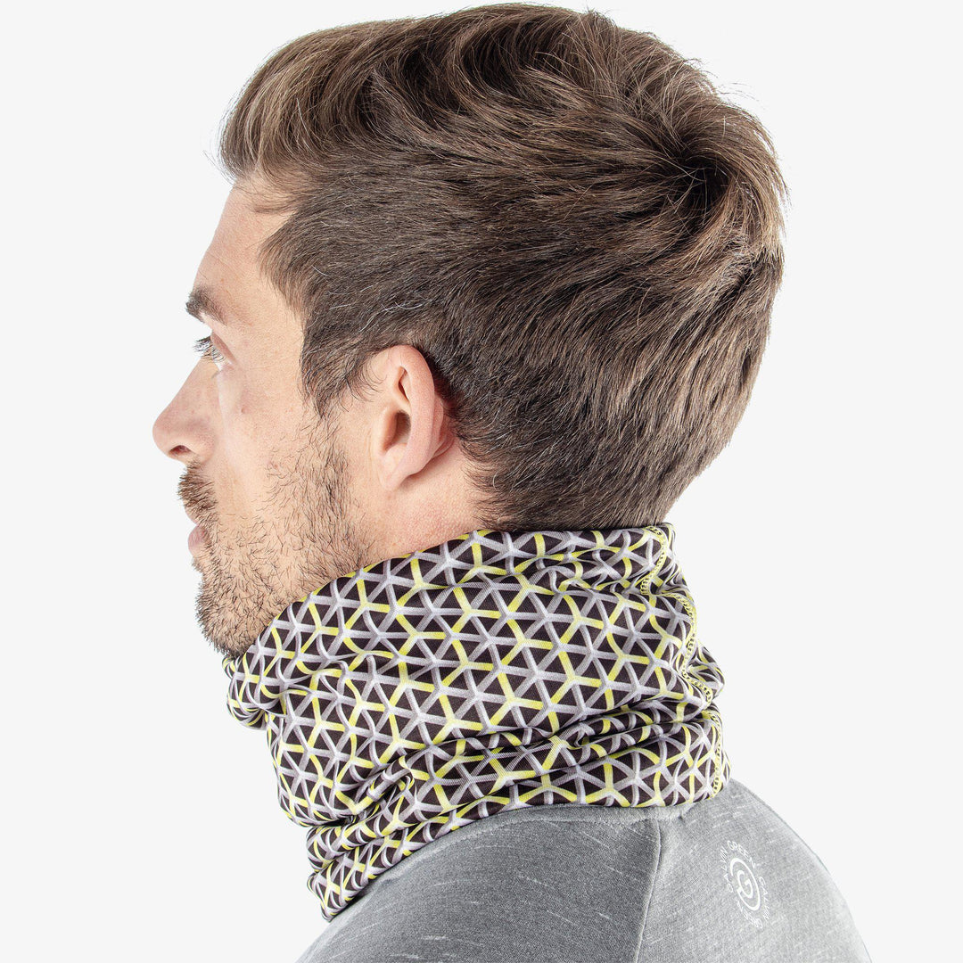 Delta is a Insulating golf neck warmer in the color Sunny Lime/Black(3)