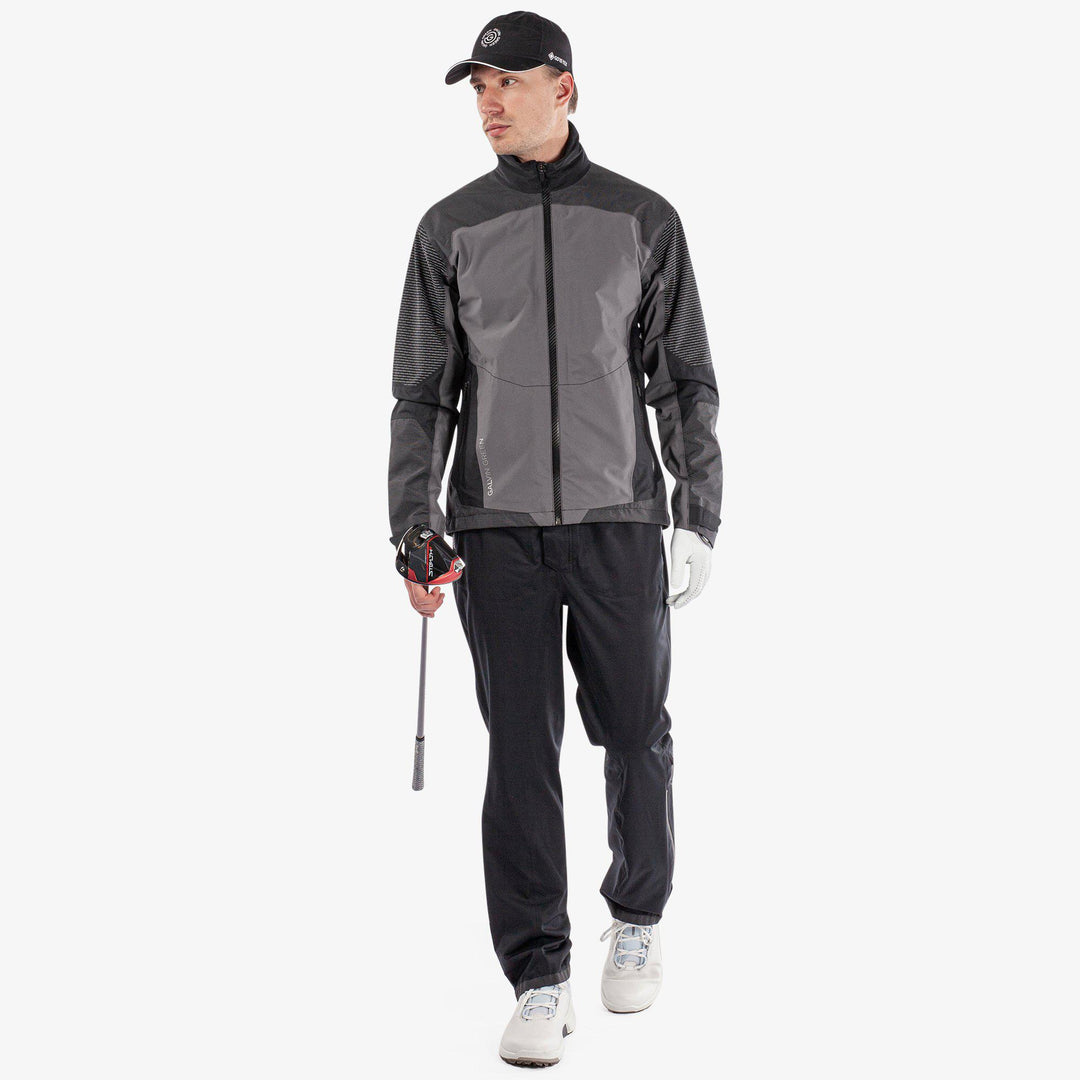 Alister is a Waterproof jacket for Men in the color Forged Iron/Black (2)