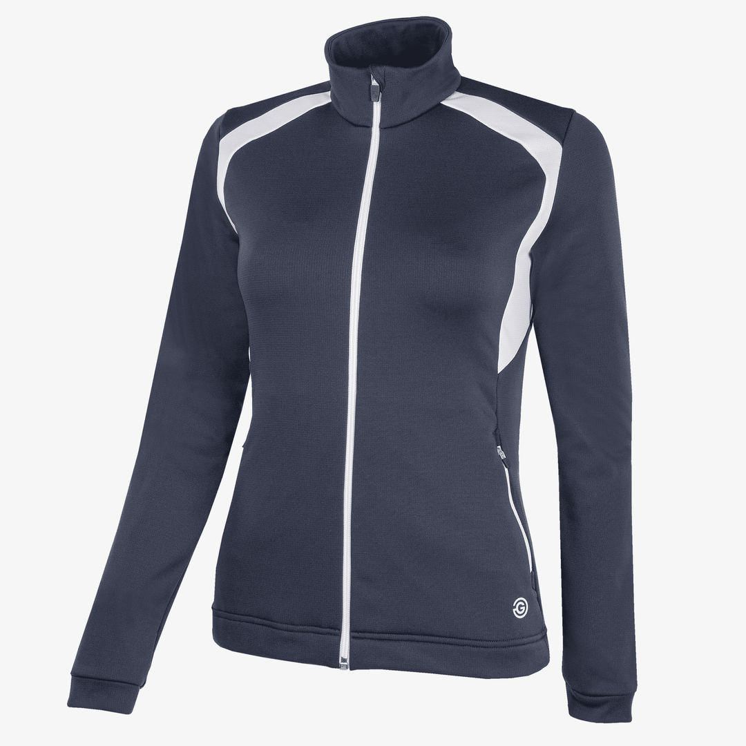 Destiny is a Insulating golf mid layer for Women in the color Navy/White(0)