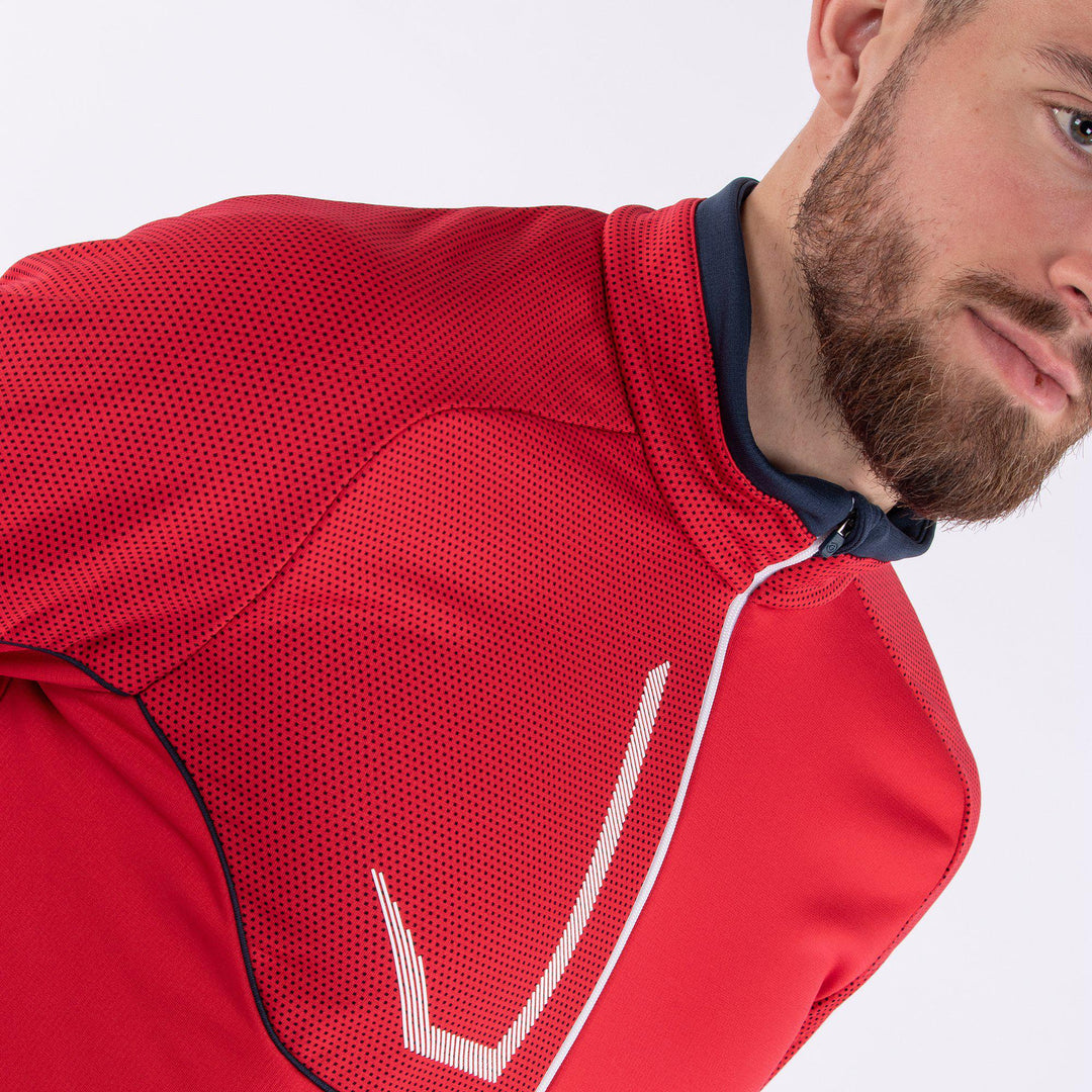 Daxton is a Insulating golf mid layer for Men in the color Imaginary Red(4)