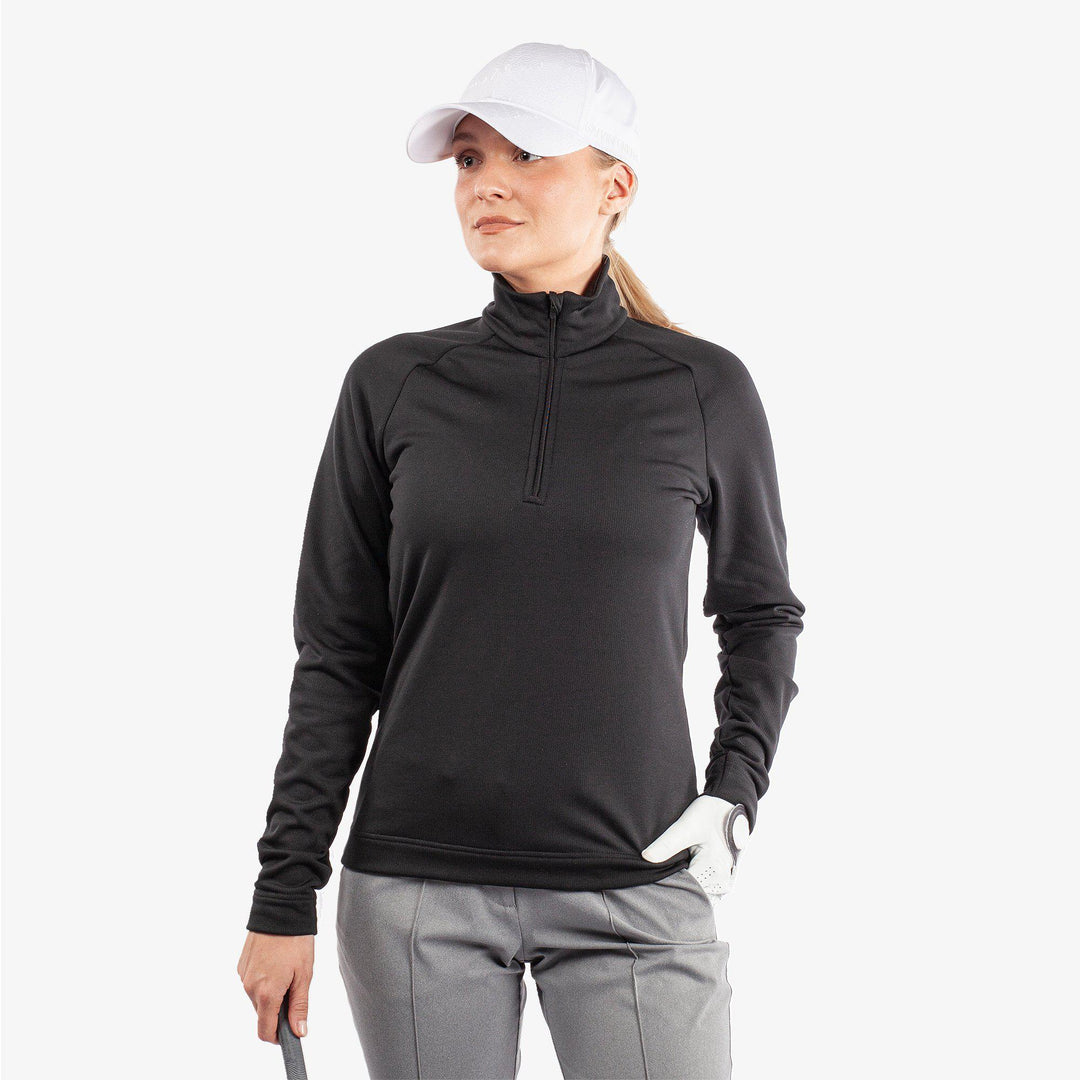 Dolly is a Insulating golf mid layer for Women in the color Black(1)