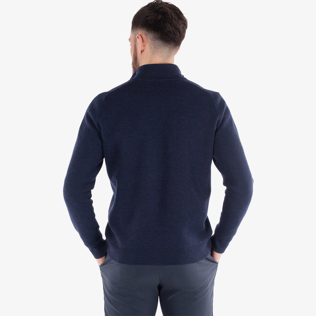 Chester is a Merino golf sweater for Men in the color Navy melange(5)
