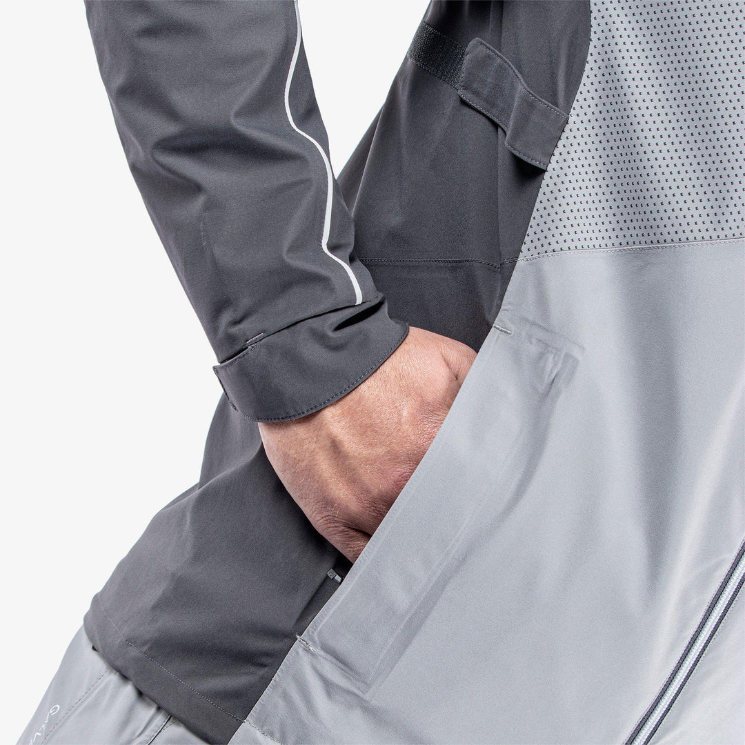 Albert is a Waterproof jacket for Men in the color Forged Iron/Sharkskin/Cool Grey(5)