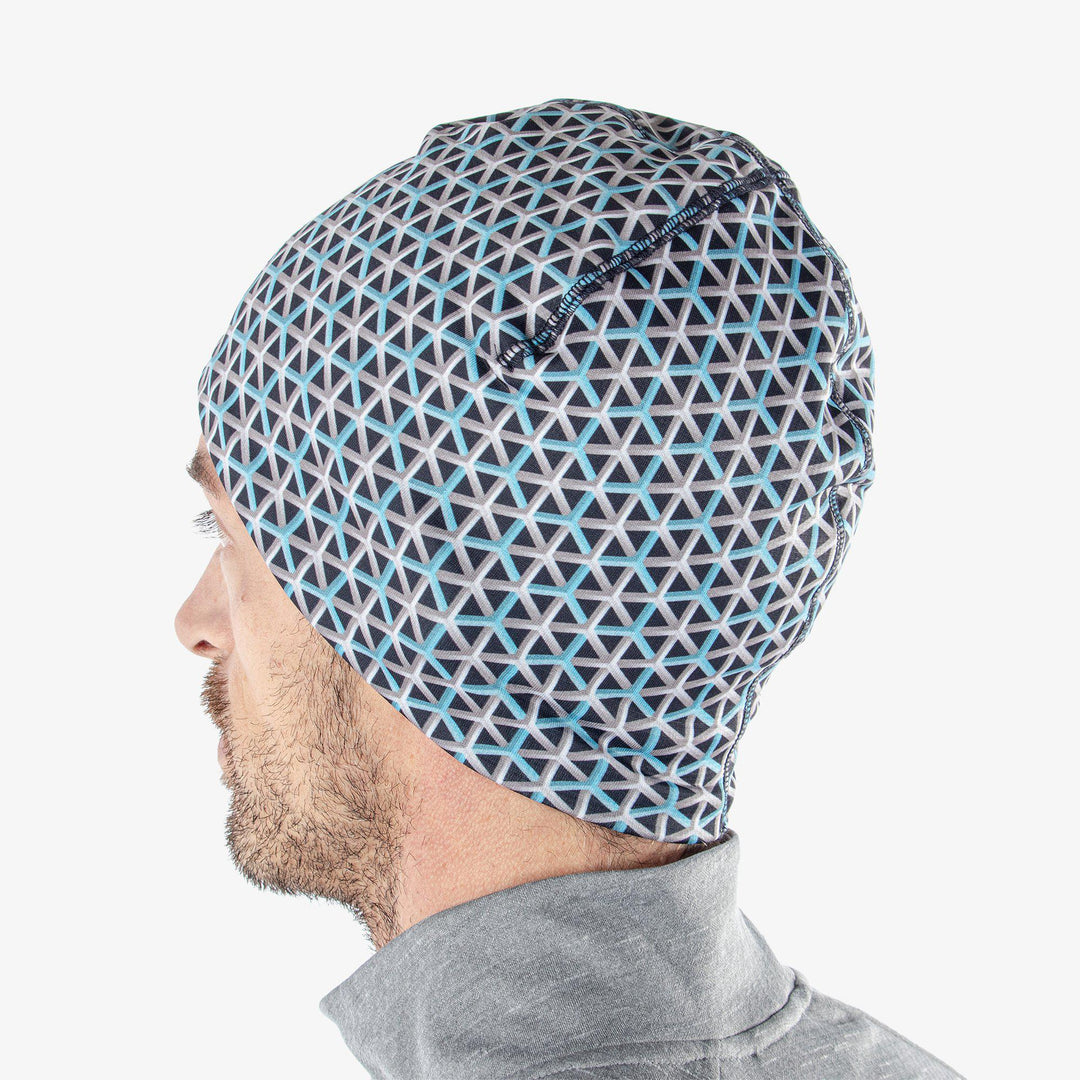 Dino is a Insulating golf hat in the color Aqua/Navy(3)