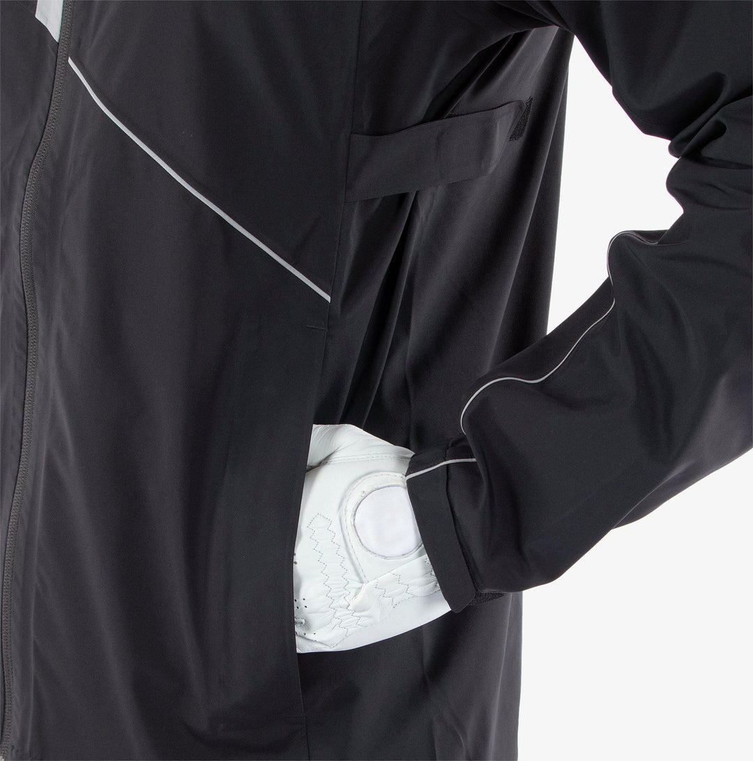 Apollo  is a Waterproof jacket for Men in the color Black/Sharkskin(4)