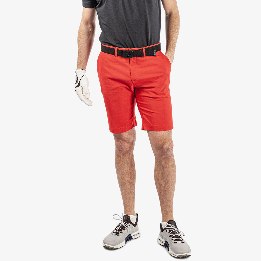Paul is a Breathable golf shorts for Men in the color Red(1)