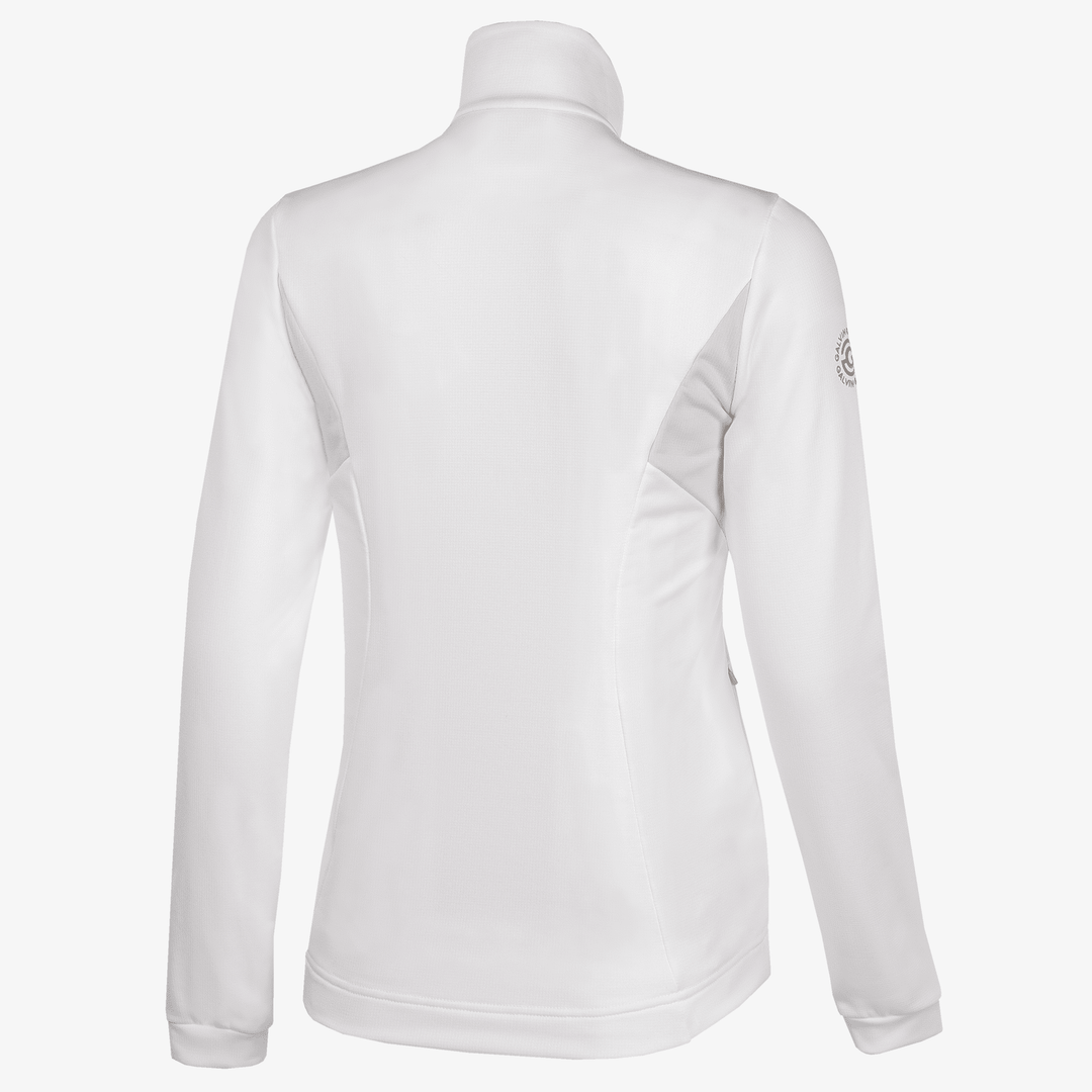 Destiny is a Insulating golf mid layer for Women in the color White/Cool Grey(7)