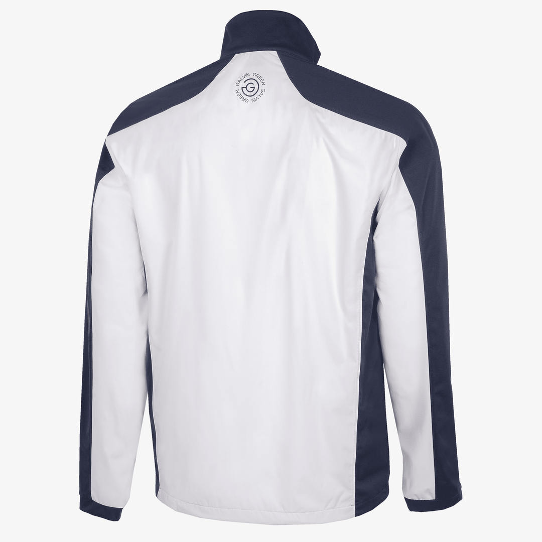 Lawrence is a Windproof and water repellent golf jacket for Men in the color White/Navy(7)